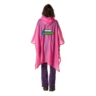 Bespoke printed rain ponchos with company logo by Promo Poncho UK