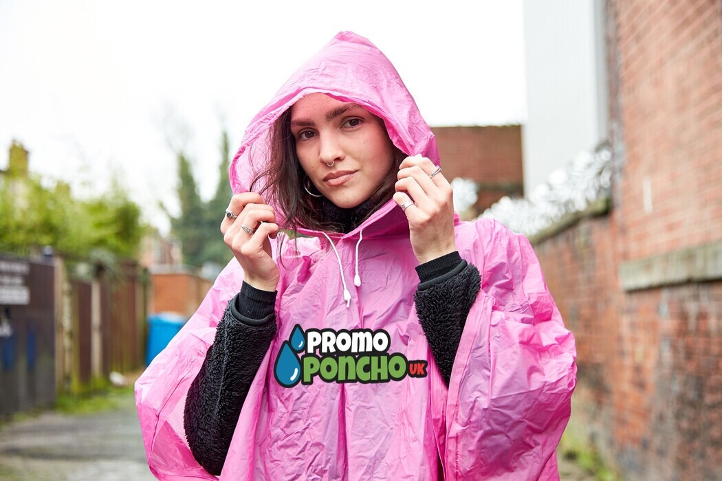 Poncho with logo