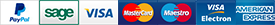 PayPal, SagePay, Visa, MasterCard, Maestro, Visa Electron, American Express